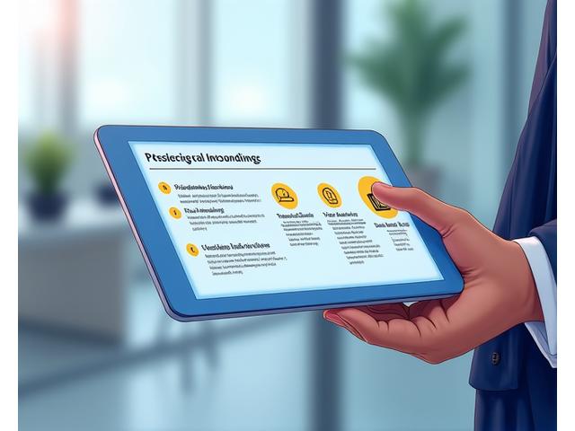 Illustration représentant un processus d'onboarding client, avec des documents, des icônes de données et une main saisissant un stylo sur un contrat