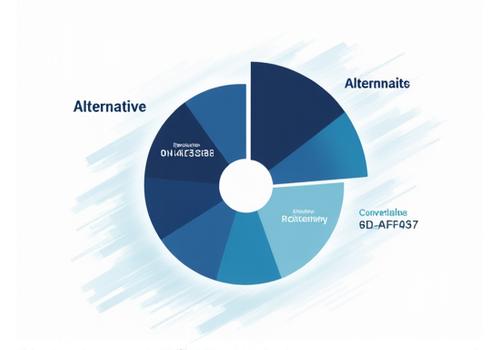 Diagramme circulaire illustrant une allocation de portefeuille dynamique avec une part importante d-actifs alternatifs.